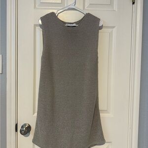 Zara Sleeveless Metallic/Tan Dress